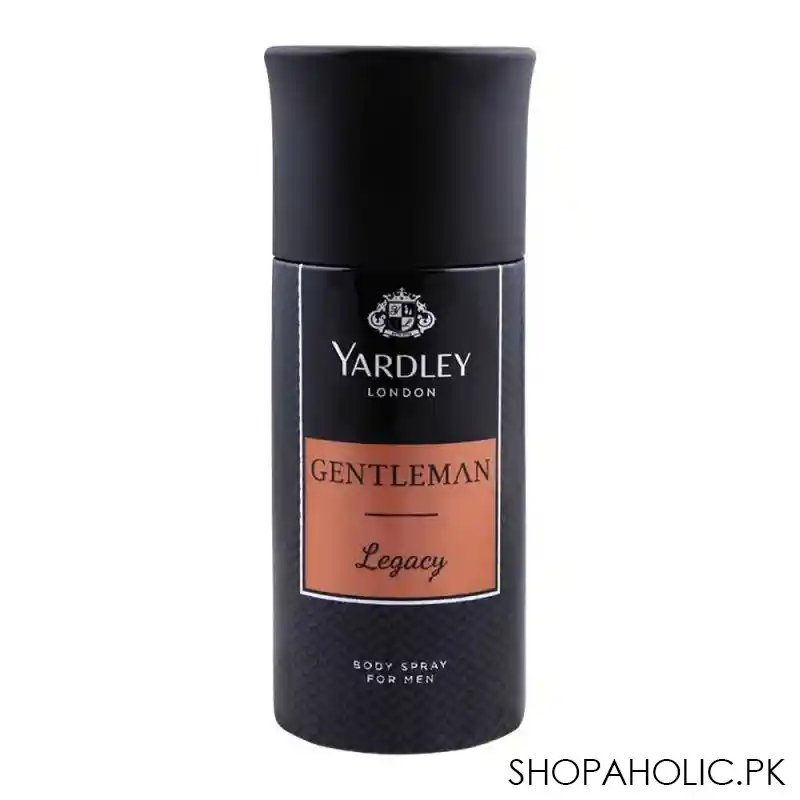 yardley gentleman legacy deodorant body spray, 150ml main image