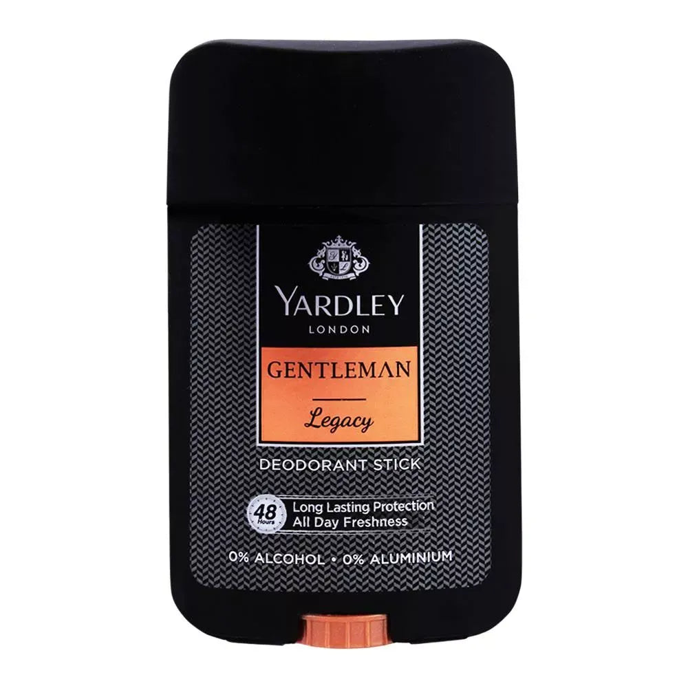 yardley gentleman legacy deodorant stick, 0% alcohol, 50ml main image