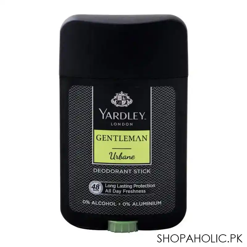 yardley gentleman urbane deodorant stick, alcohol & aluminium free, 50ml main image