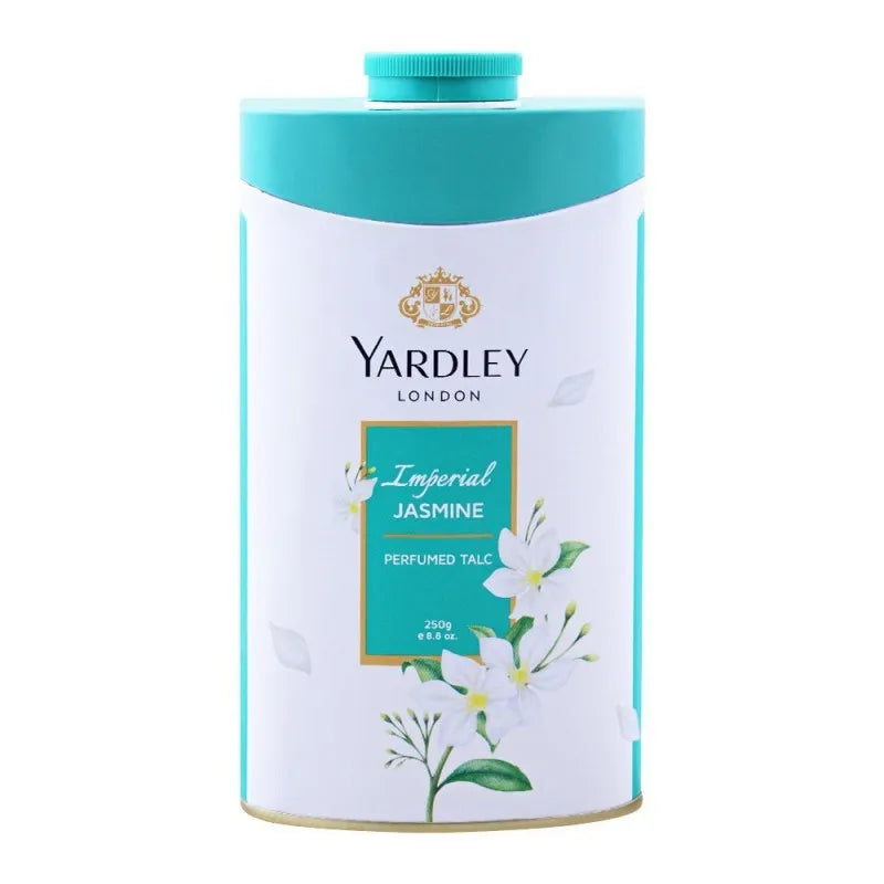 yardley imperial jasmine perfumed talcum powder, 250g main image