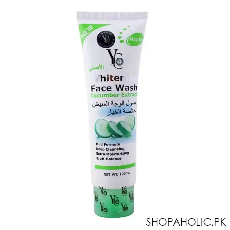 yc whitening face wash, with cucumber extract, 100ml main image