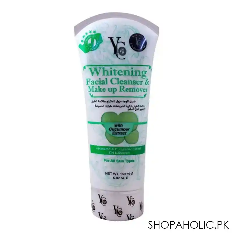 yc whitening facial cleanser make up remover, 150ml main image