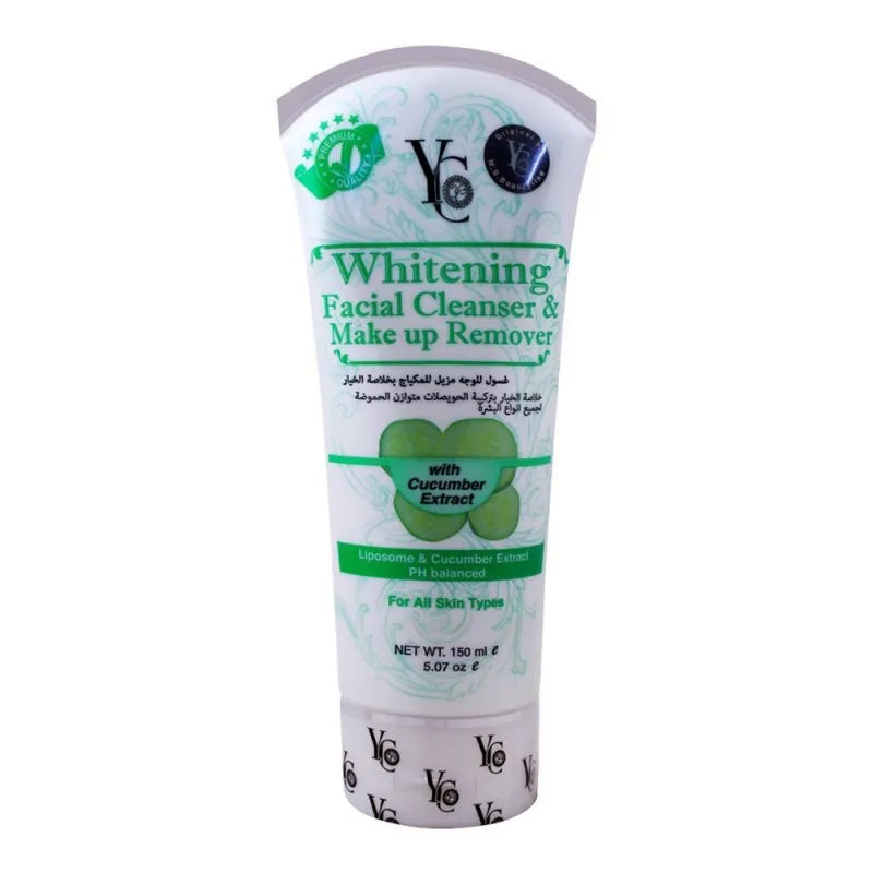 yc whitening facial cleanser make up remover, 150ml main image