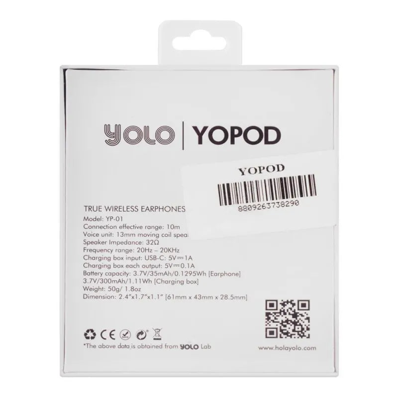 yolo yopod earbuds, yp 01 black image4