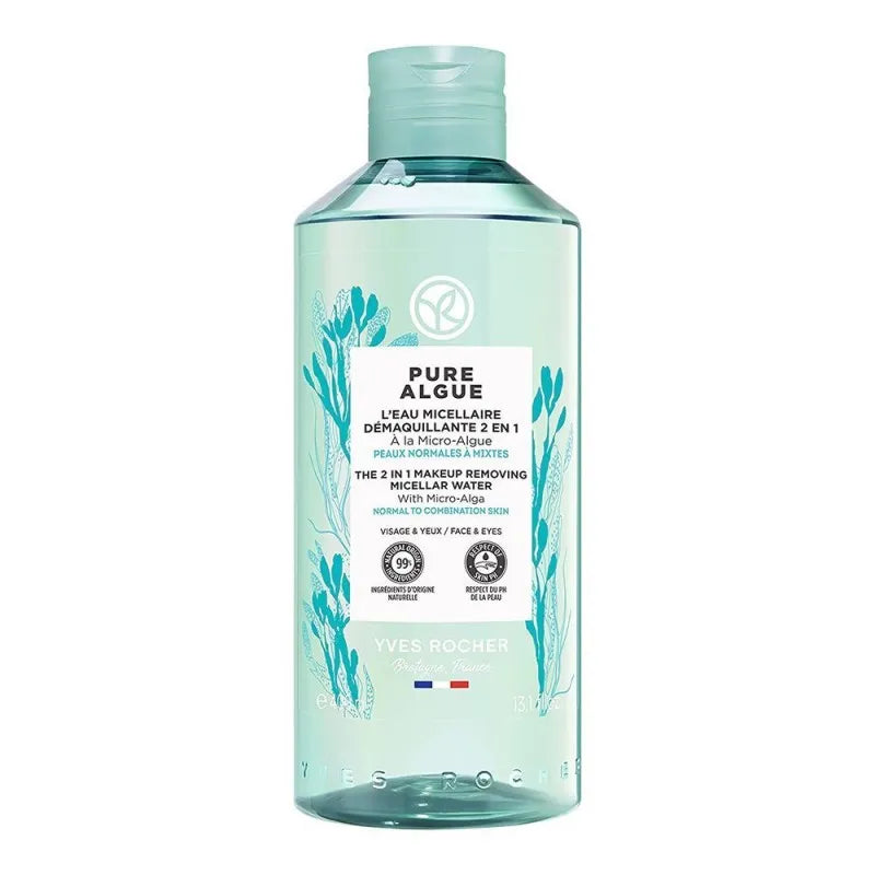 yves rocher pure algue 2 in 1 make up removing micellar water, 400ml main image