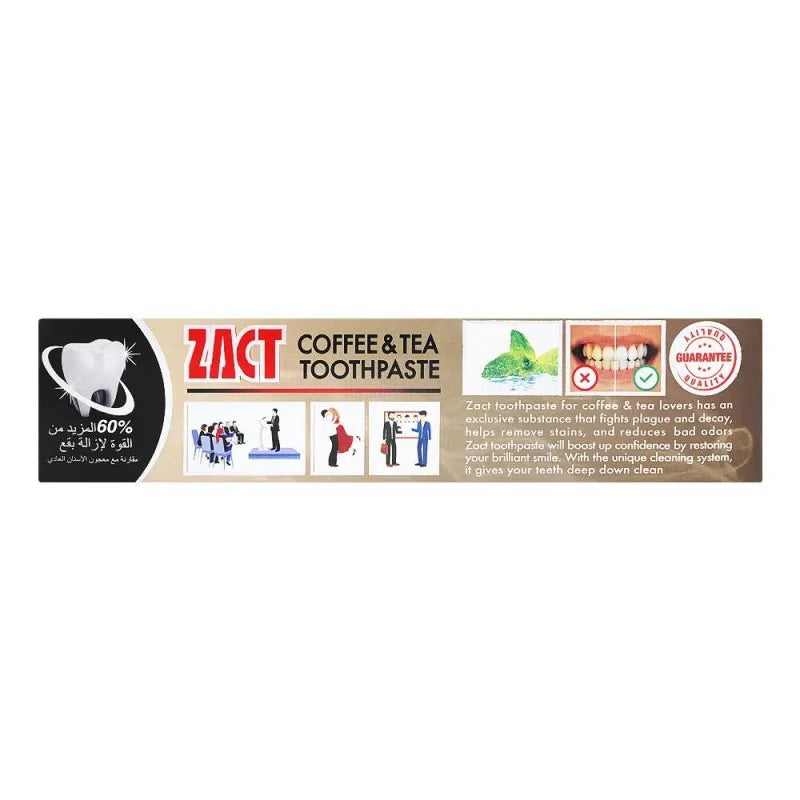 zact coffee & tea toothpaste, 100g image4