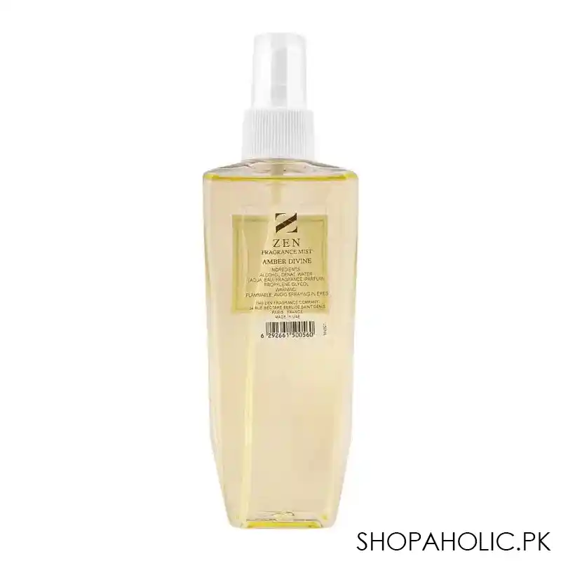 zen amber divine woman fragrance mist, 250ml image2