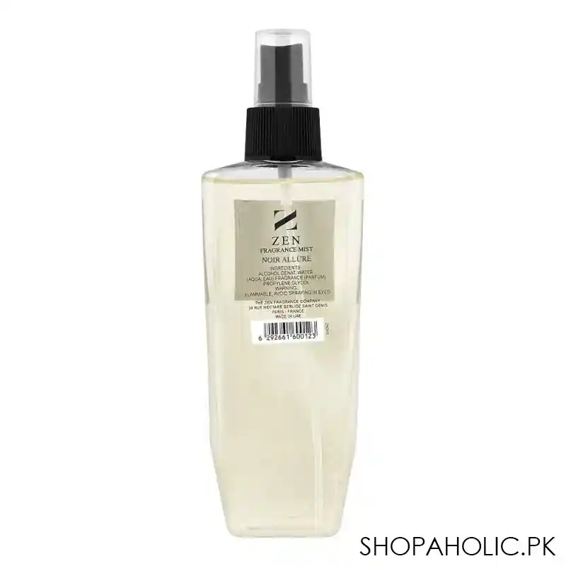 zen fragrance mist for men noir allure, 250ml image2