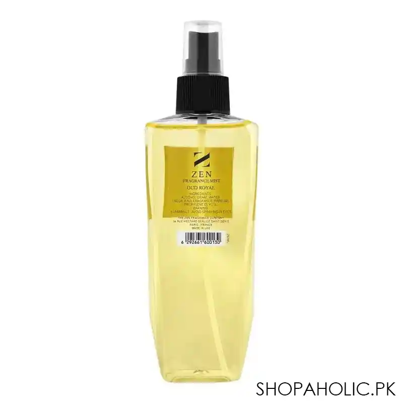 zen fragrance mist for men oud royal, 250ml image2