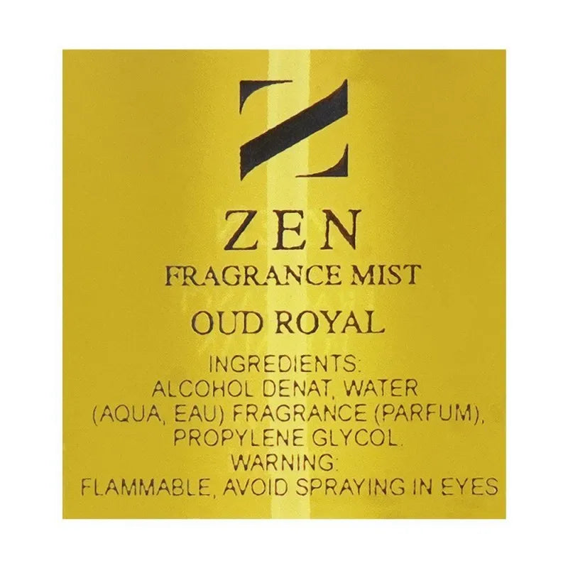 zen fragrance mist for men oud royal, 250ml image3