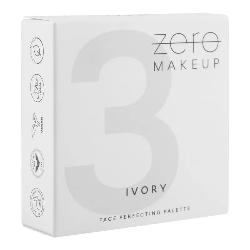 zero makeup face perfecting palette, ivory image2