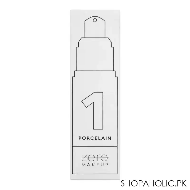 zero makeup liquid foundation, 1 porcelain, 30ml image3