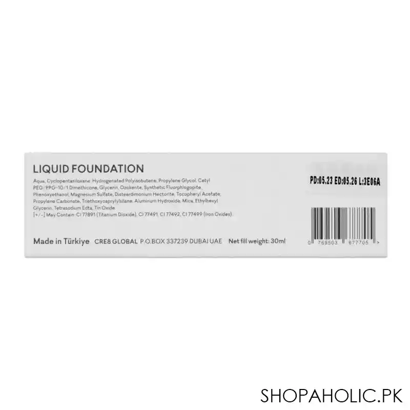 zero makeup liquid foundation, 1 porcelain, 30ml image5