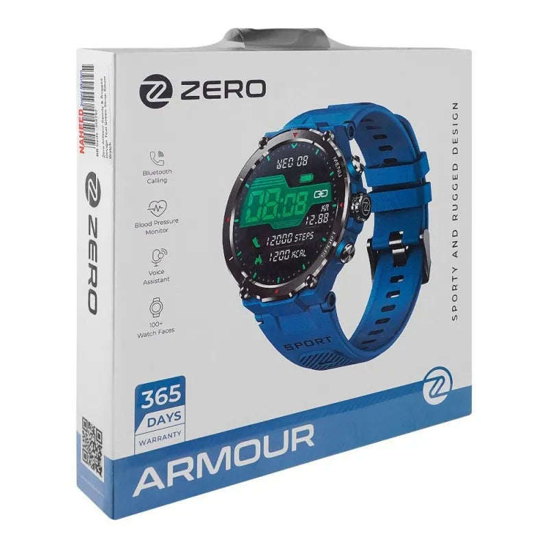 zero men's armour sporty & rugged design teal green strap smart watch main image