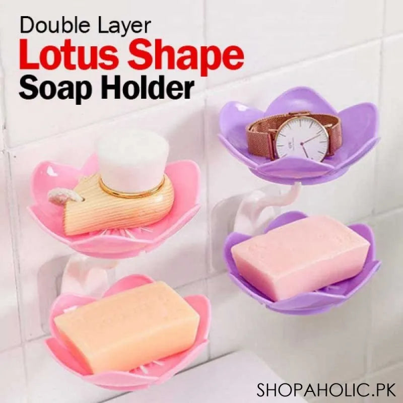 Lotus Shower Steamer Holders Silicone Soap Dish with Drain