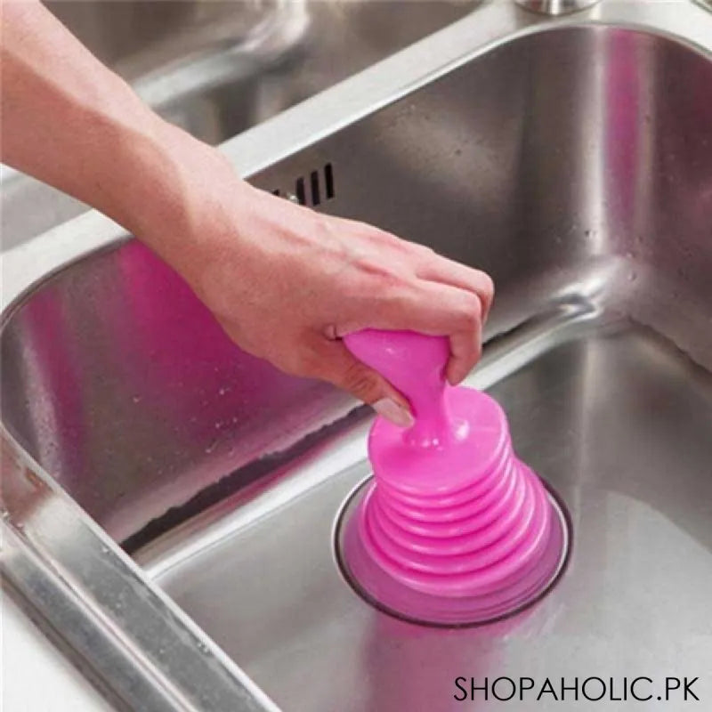 Small Compact Sink Plunger with Ergonomic Handle, 1-pack