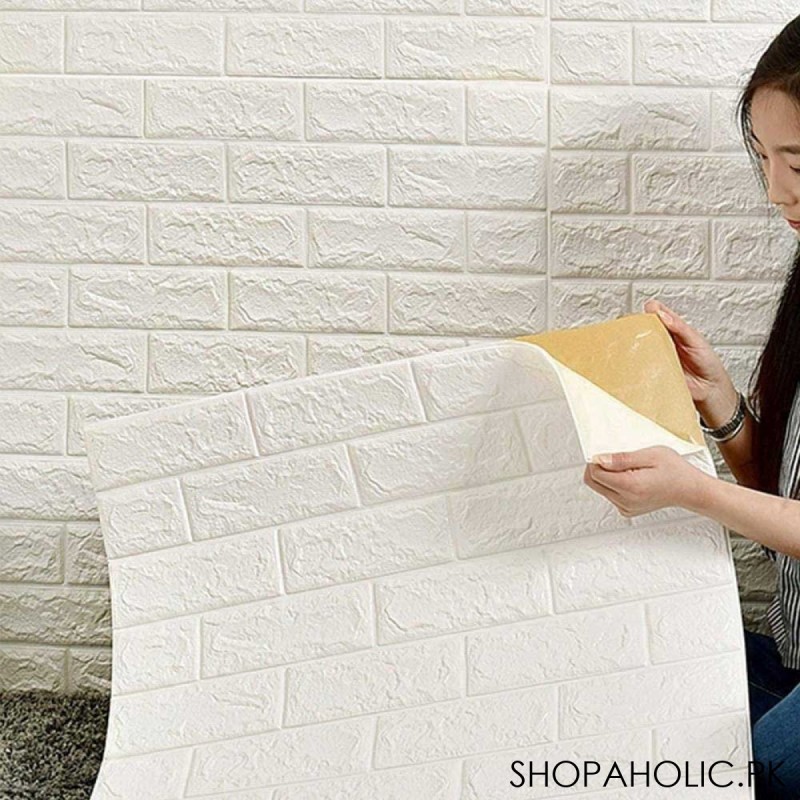 Kuber Industries Foam Brick Pattern 3D Wallpaper for Walls  Soft PE