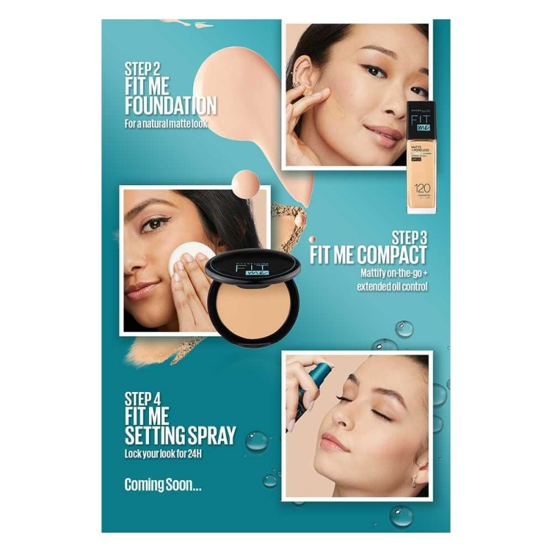  Maybelline New York Fit Me Matte & Poreless Foundation 110  Porcelain 30ml : Beauty & Personal Care