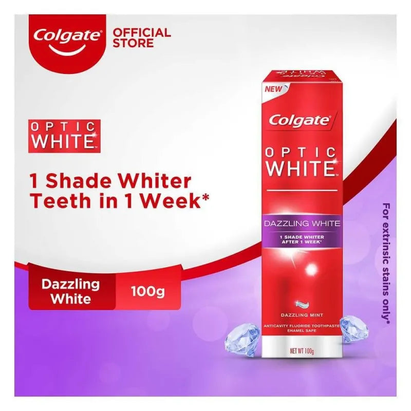 Buy Colgate Optic White Dazzling White Mint Toothpaste 100g