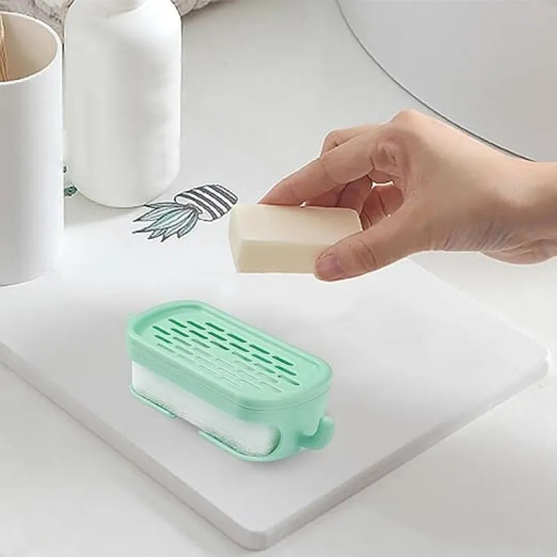 Soap Dish With Drain, Bar Soap Holder, Double-layer Soap, Plastic