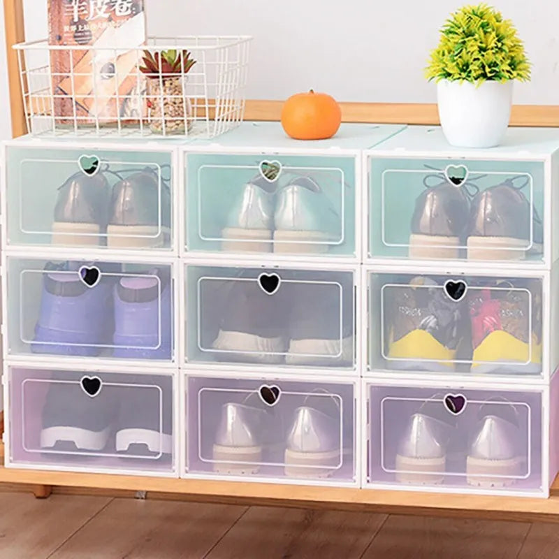 Transparent shoe clearance organizer