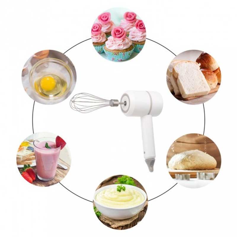 Wireless Electric Egg Beater Household Cream Whipper Mixer Foldable Cake  Baking Egg Beater