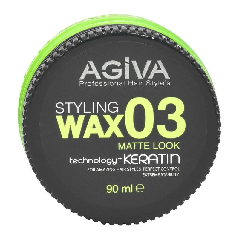 Hair Styling Wax 03 Mat Look Green 90ml - Agiva